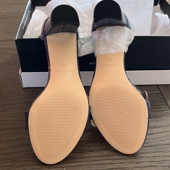 Nine West Blue Sandal Heels - Picture 3 of 5